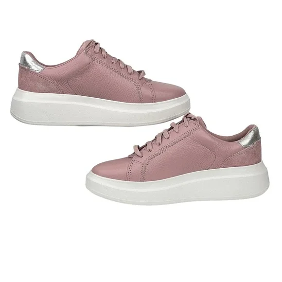 Ugg Womens Scape Trainer 1138810 Pink Leather Lace Up Activewear Sneaker 8 NEW - Picture 4 of 12